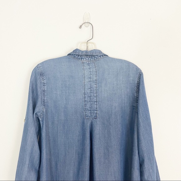 Cloth & Stone Women's Acata Chambray Denim Tunic Dress Boho Size Small - Picture 8 of 12